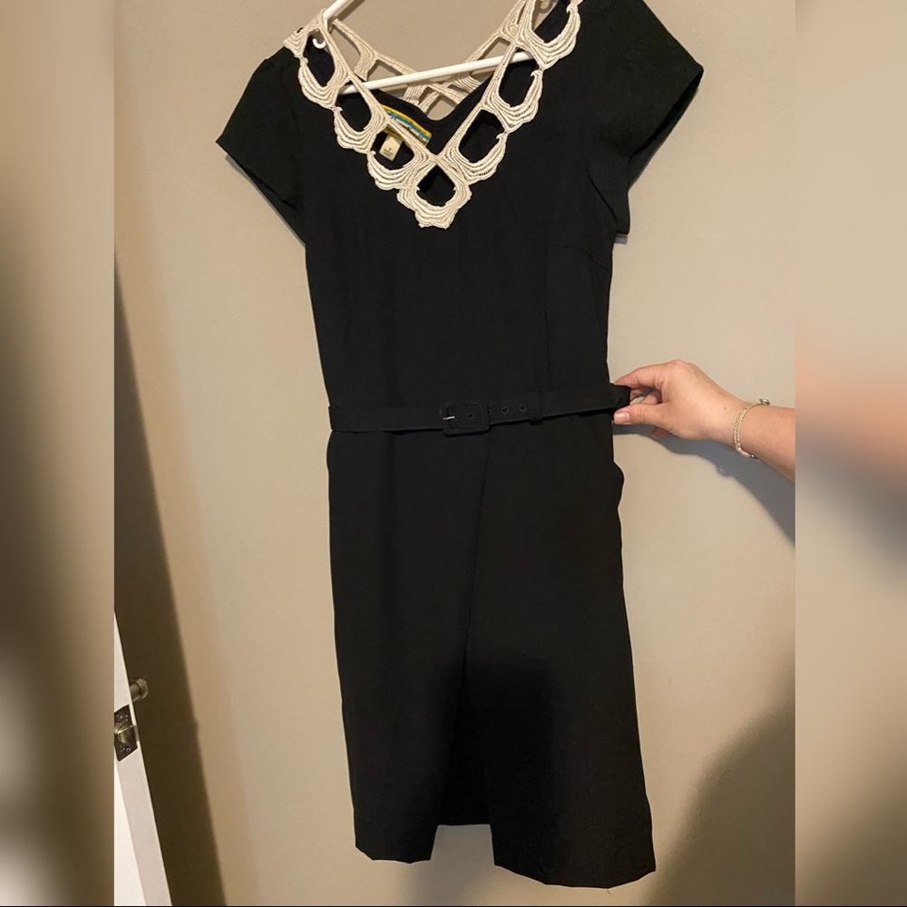 Black Dress with detailed neck